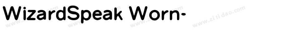 WizardSpeak Worn字体转换
